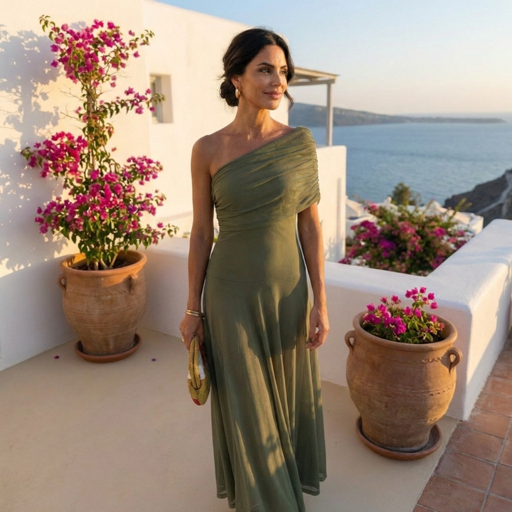 Uma | Vestido largo fluido con diseño elegante