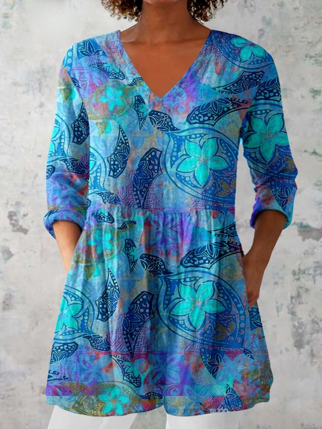 Elena's | Blusa larga con cuello en V