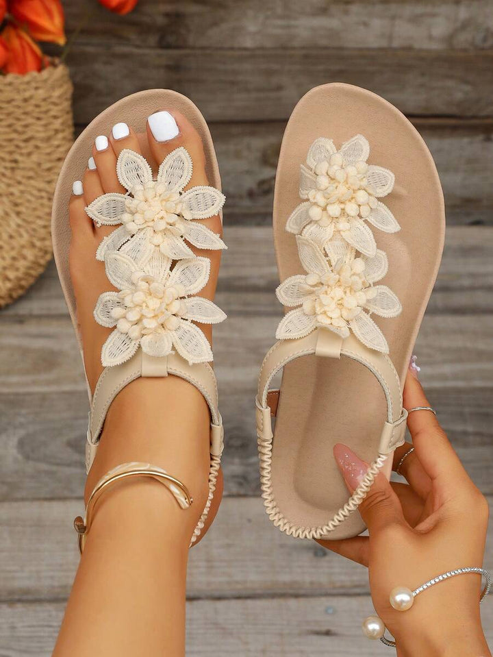 Floréa | Sandalias Ortopédicas con Flores Aplicadas