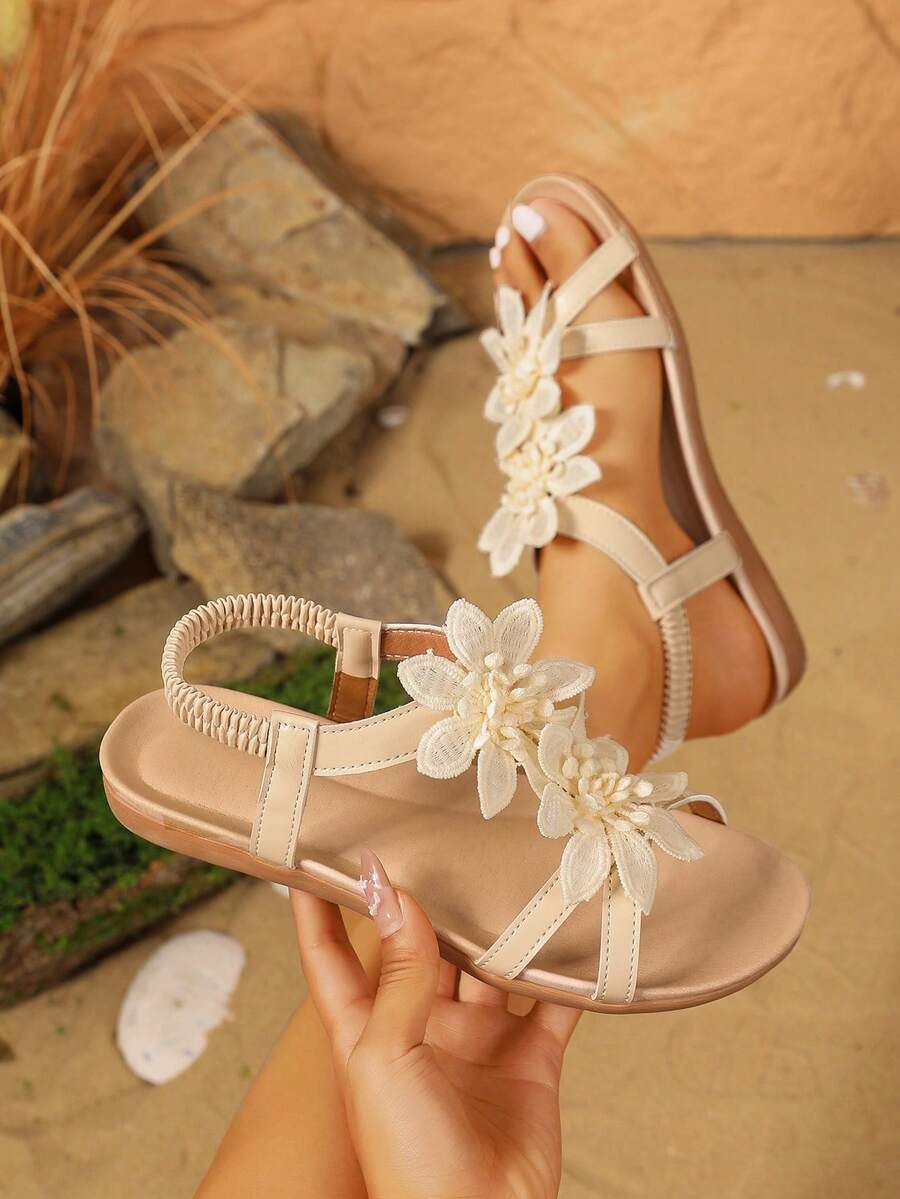 Floréa | Sandalias Ortopédicas con Flores Aplicadas