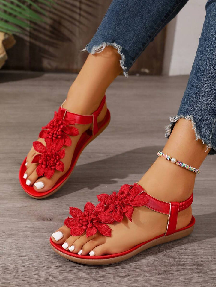 Floréa | Sandalias Ortopédicas con Flores Aplicadas