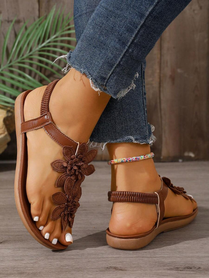 Floréa | Sandalias Ortopédicas con Flores Aplicadas
