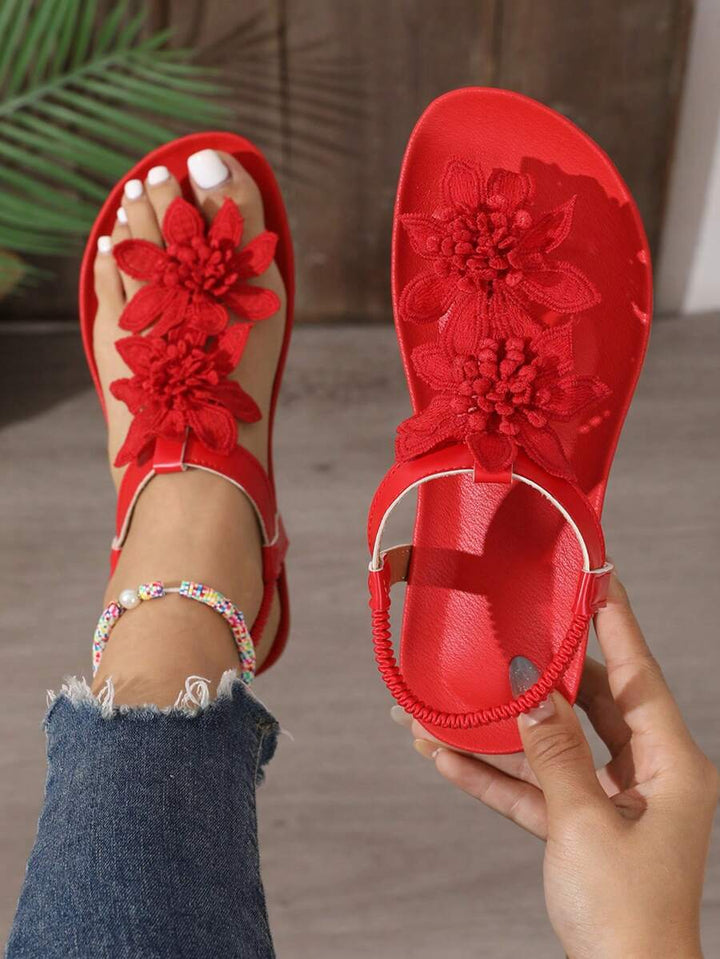 Floréa | Sandalias Ortopédicas con Flores Aplicadas
