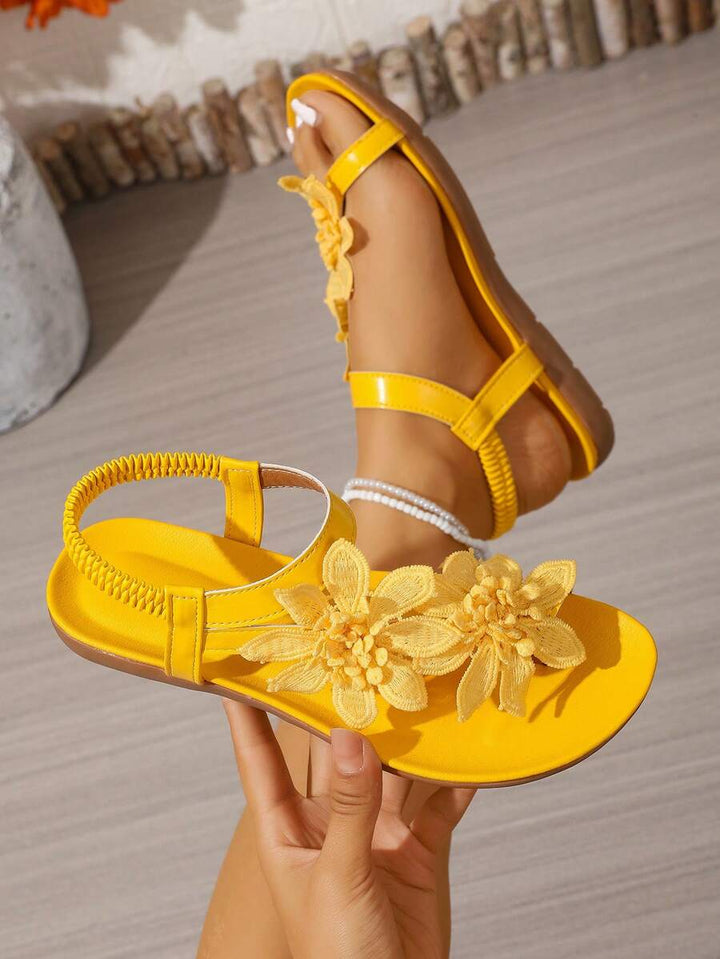 Floréa | Sandalias Ortopédicas con Flores Aplicadas