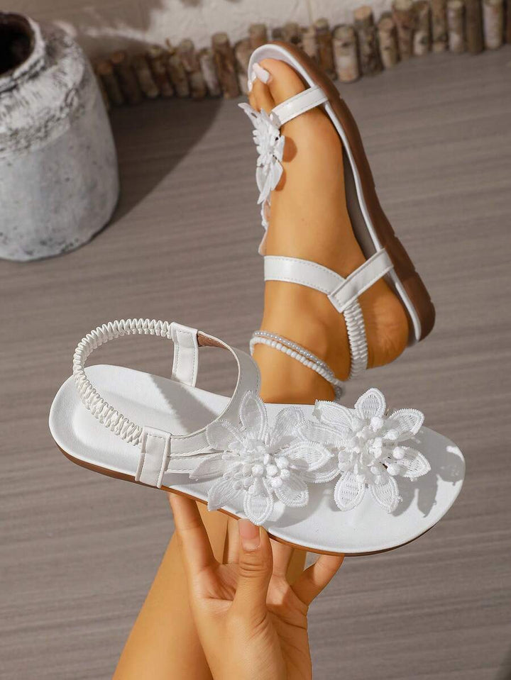 Floréa | Sandalias Ortopédicas con Flores Aplicadas