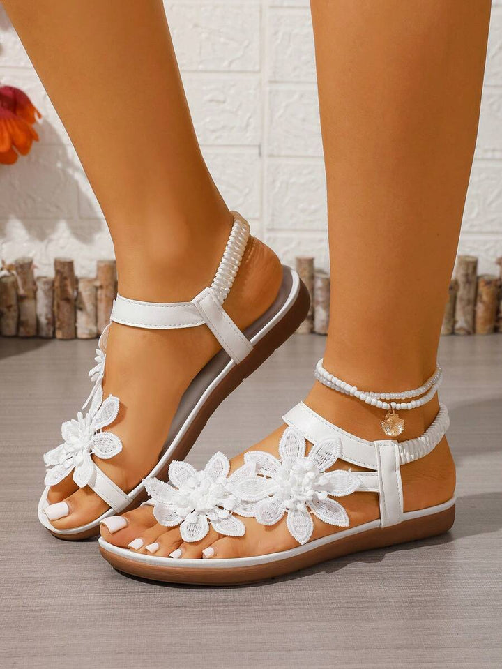 Floréa | Sandalias Ortopédicas con Flores Aplicadas