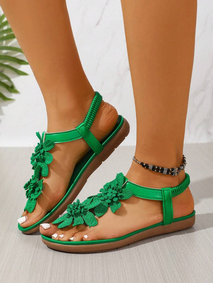 Floréa | Sandalias Ortopédicas con Flores Aplicadas