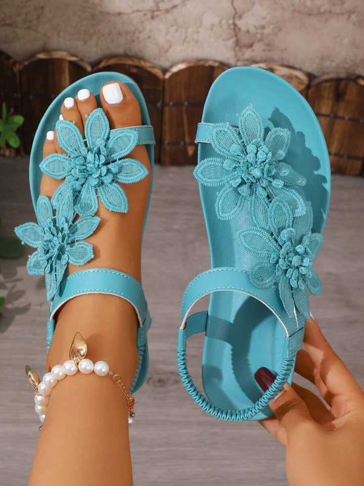 Floréa | Sandalias Ortopédicas con Flores Aplicadas