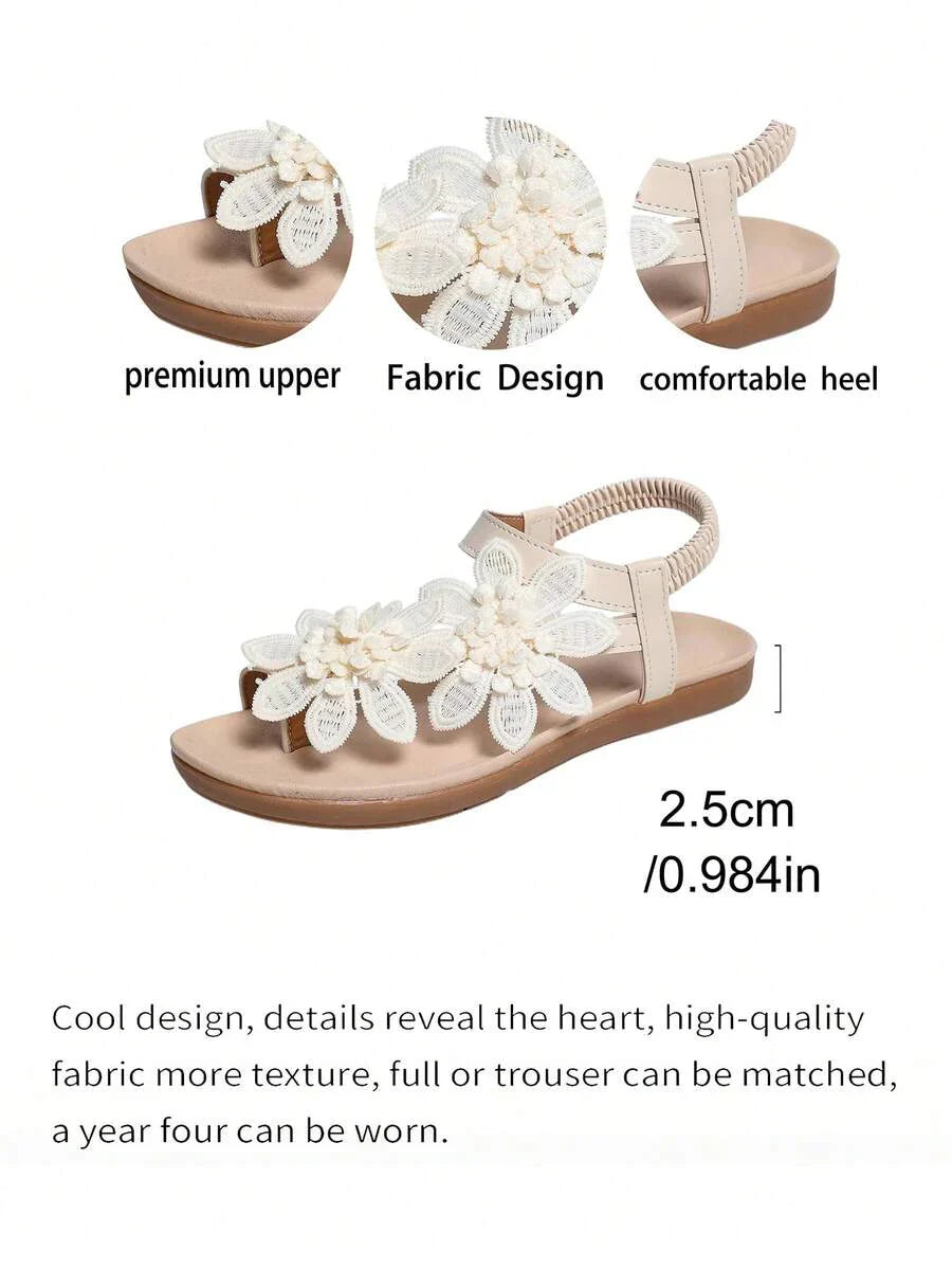 Floréa | Sandalias Ortopédicas con Flores Aplicadas