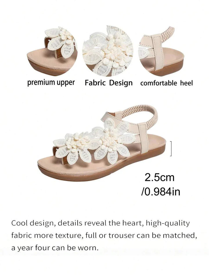 Floréa | Sandalias Ortopédicas con Flores Aplicadas