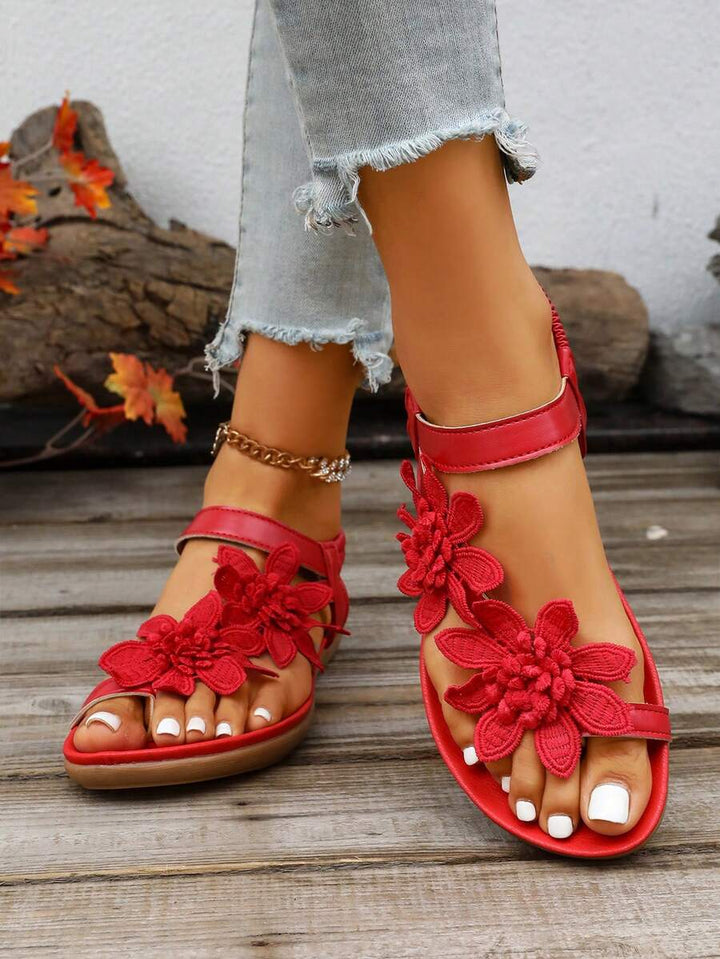 Floréa | Sandalias Ortopédicas con Flores Aplicadas
