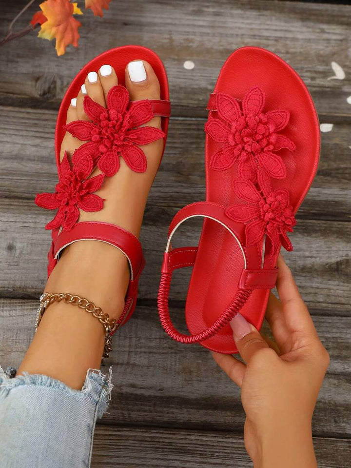 Floréa | Sandalias Ortopédicas con Flores Aplicadas