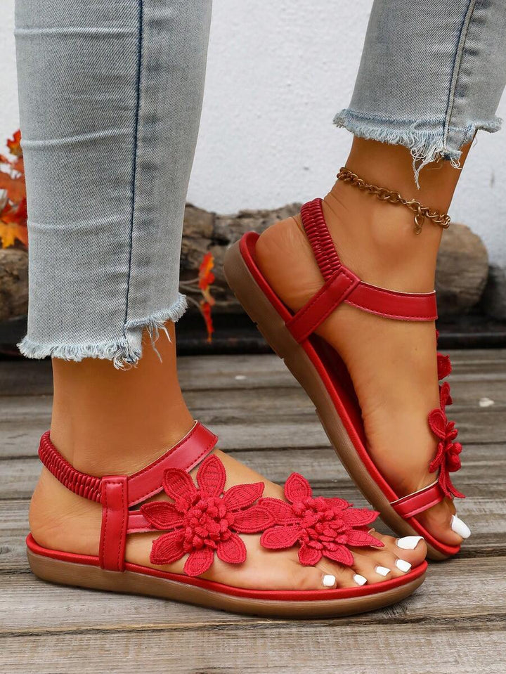 Floréa | Sandalias Ortopédicas con Flores Aplicadas