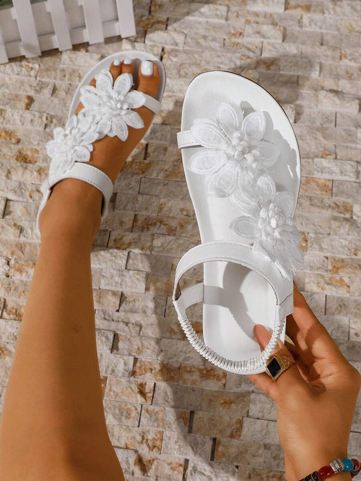 Floréa | Sandalias Ortopédicas con Flores Aplicadas