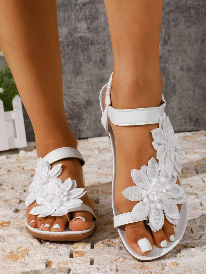 Floréa | Sandalias Ortopédicas con Flores Aplicadas