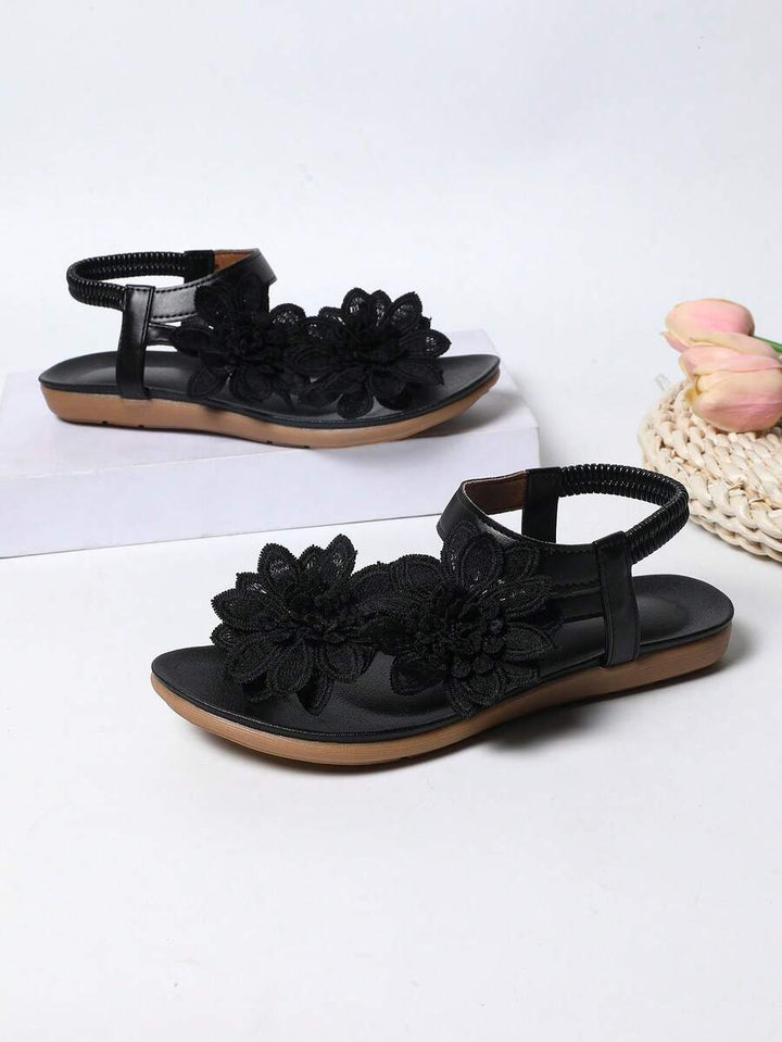 Floréa | Sandalias Ortopédicas con Flores Aplicadas