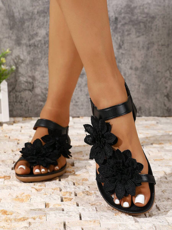 Floréa | Sandalias Ortopédicas con Flores Aplicadas