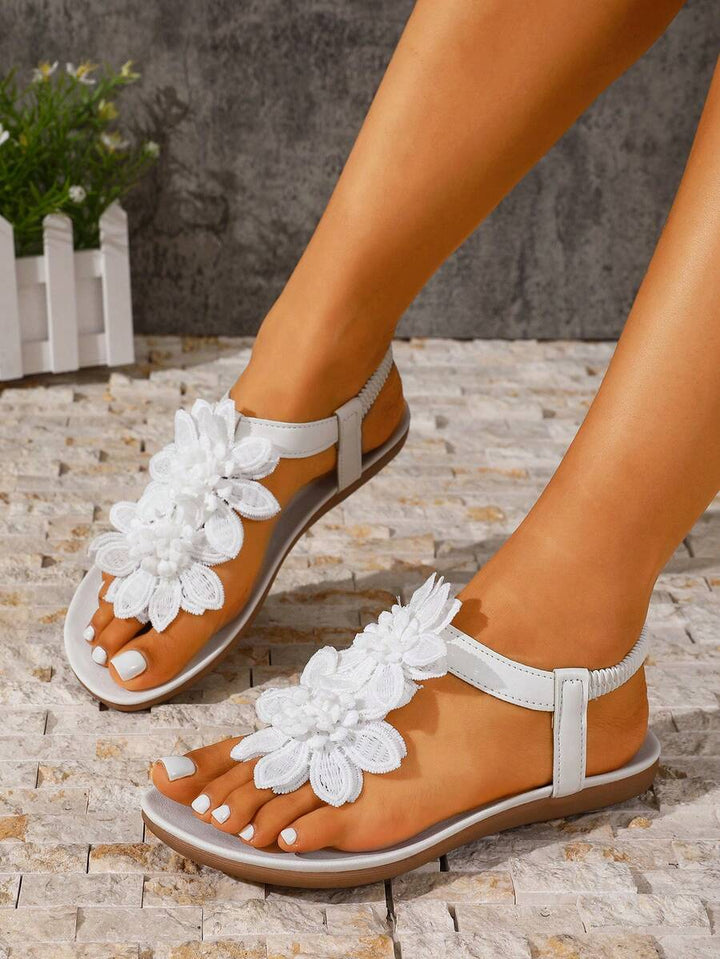Floréa | Sandalias Ortopédicas con Flores Aplicadas