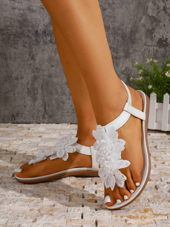 Floréa | Sandalias Ortopédicas con Flores Aplicadas