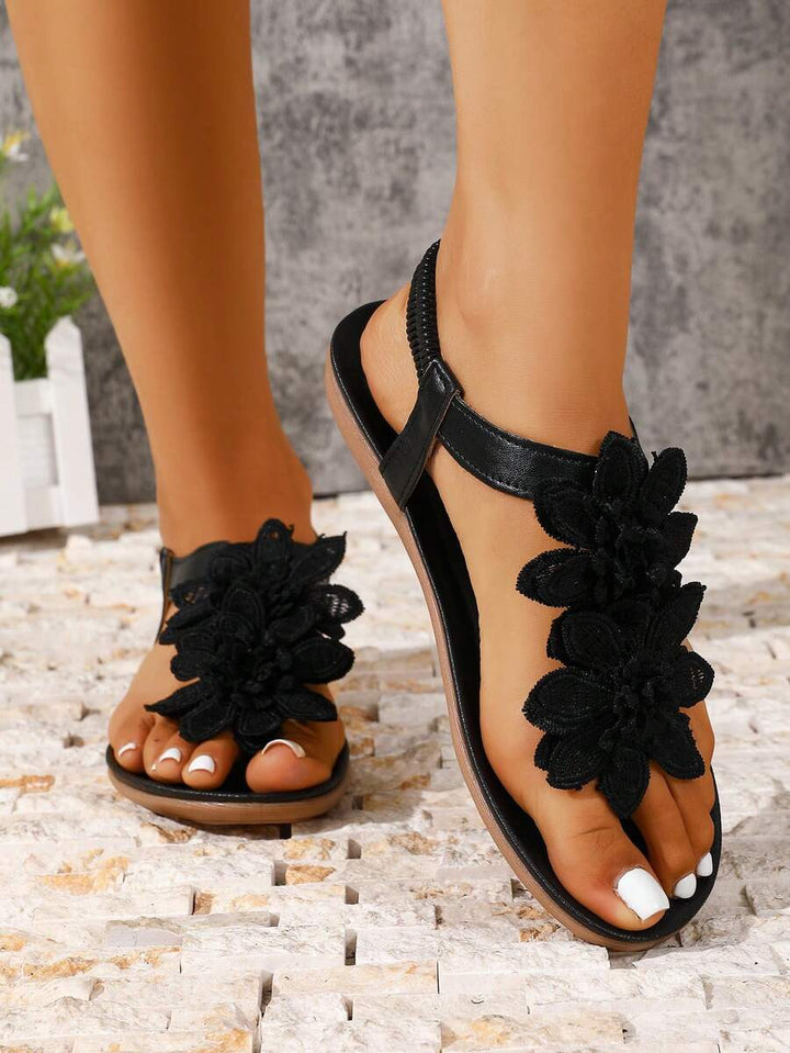 Floréa | Sandalias Ortopédicas con Flores Aplicadas