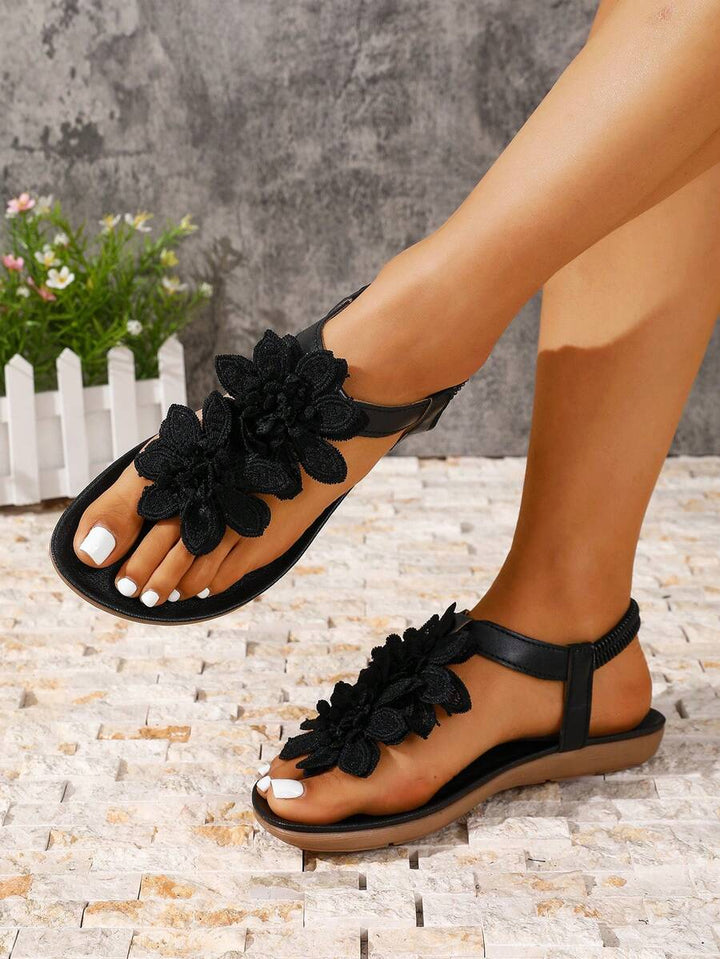 Floréa | Sandalias Ortopédicas con Flores Aplicadas