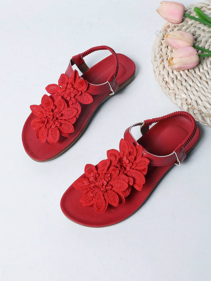 Floréa | Sandalias Ortopédicas con Flores Aplicadas
