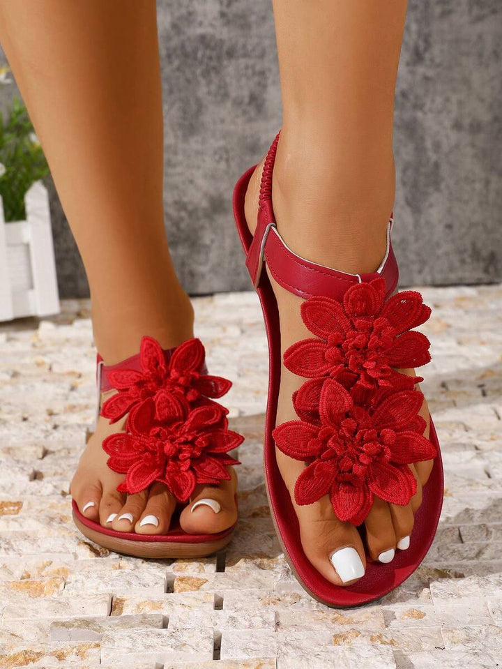 Floréa | Sandalias Ortopédicas con Flores Aplicadas