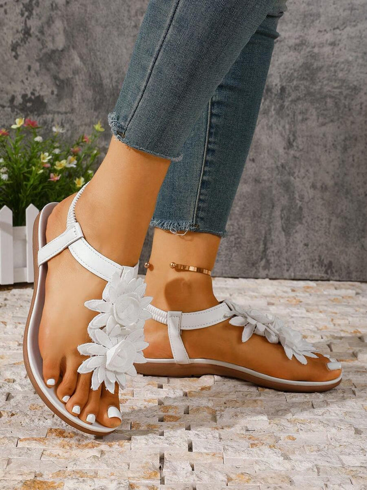 Floréa | Sandalias Ortopédicas con Flores Aplicadas