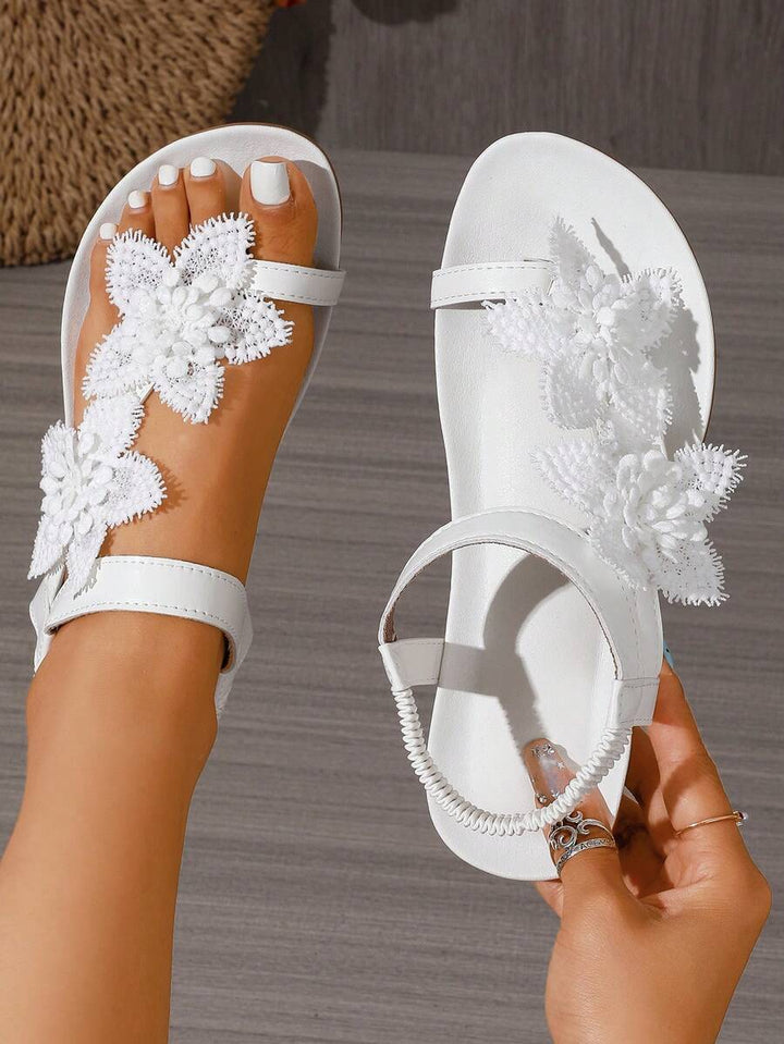 Floréa | Sandalias Ortopédicas con Flores Aplicadas