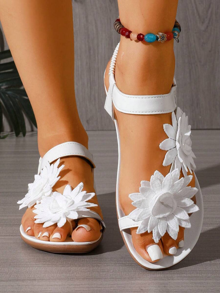 Floréa | Sandalias Ortopédicas con Flores Aplicadas