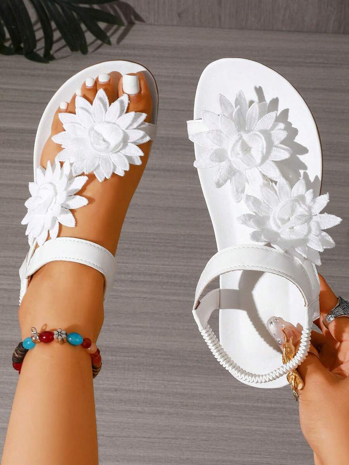 Floréa | Sandalias Ortopédicas con Flores Aplicadas