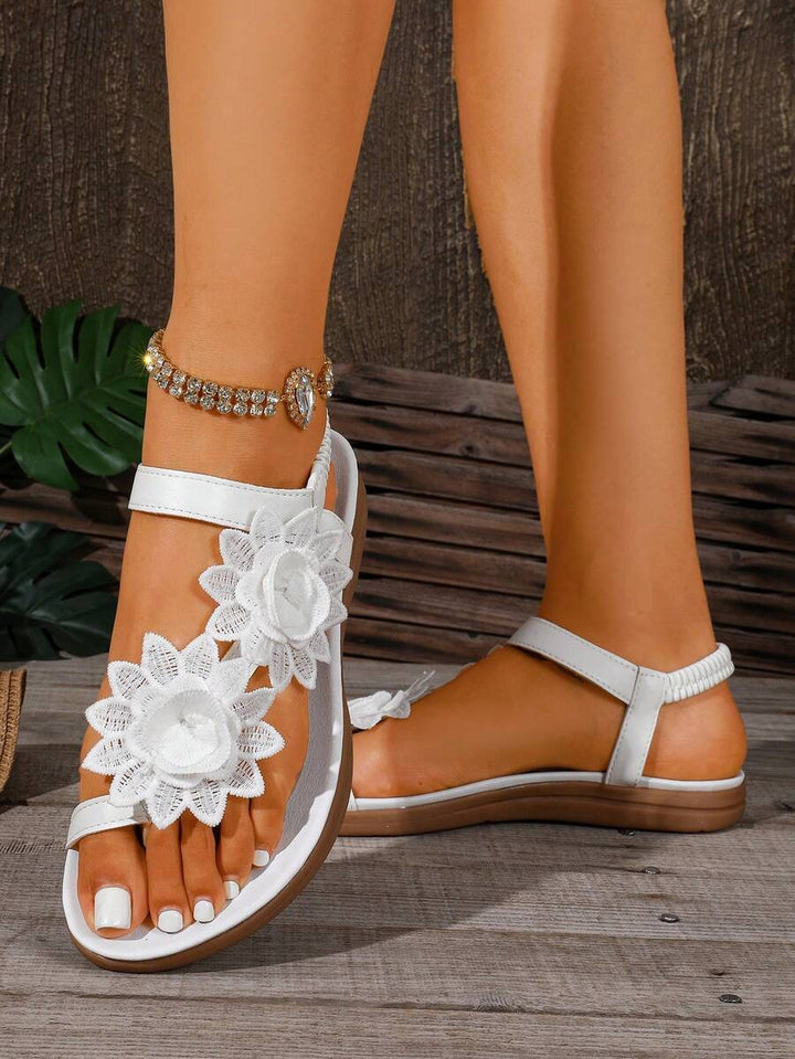 Floréa | Sandalias Ortopédicas con Flores Aplicadas