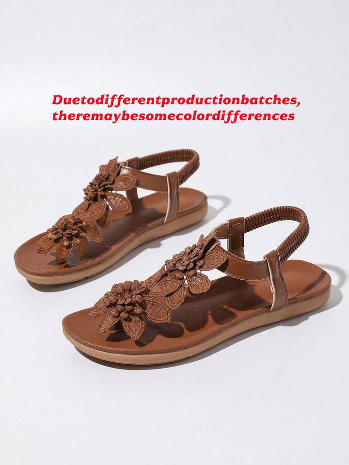 Floréa | Sandalias Ortopédicas con Flores Aplicadas