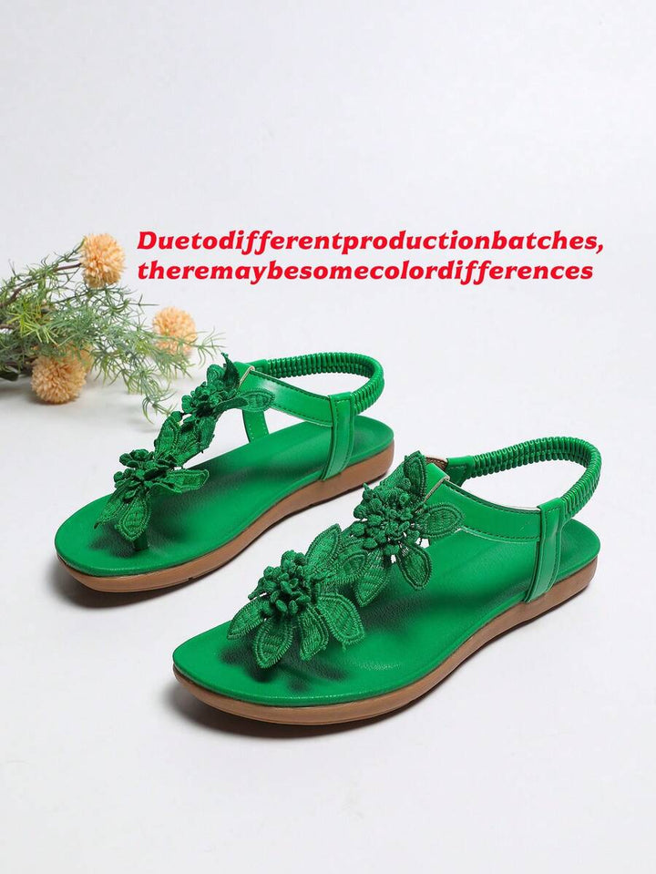 Floréa | Sandalias Ortopédicas con Flores Aplicadas