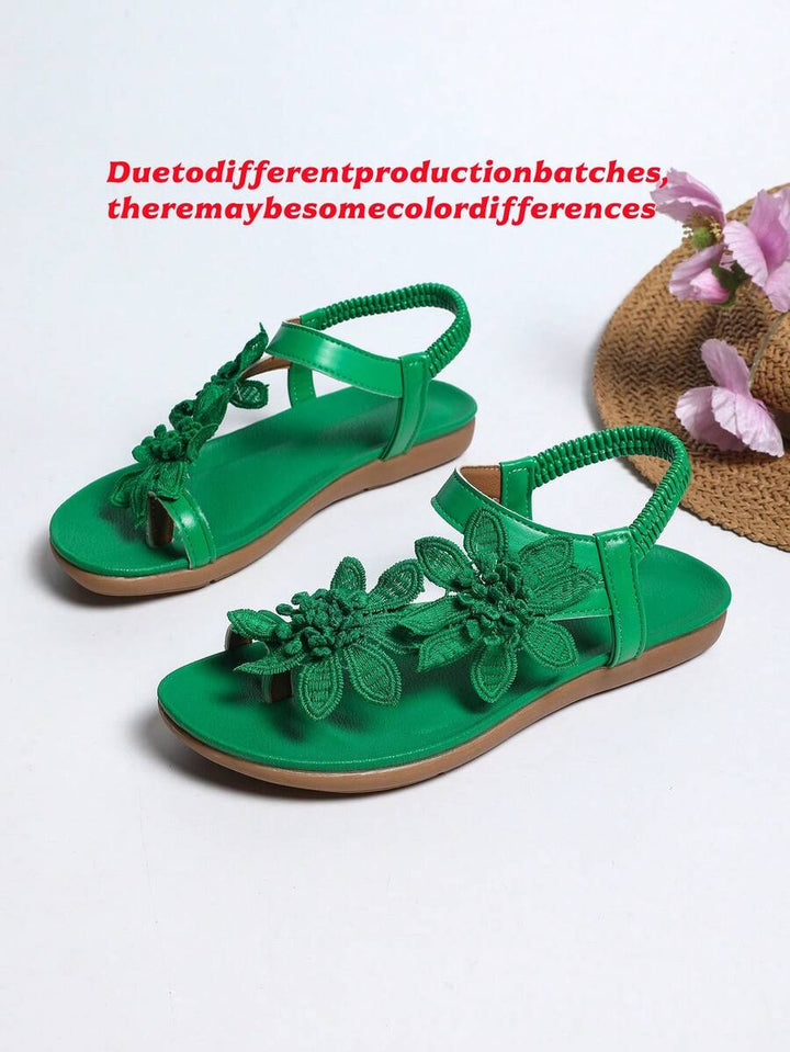Floréa | Sandalias Ortopédicas con Flores Aplicadas