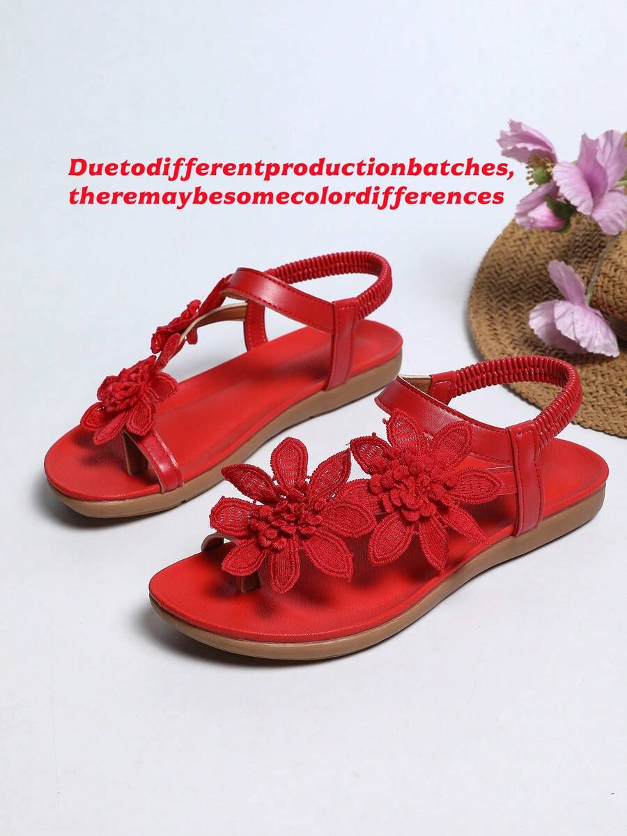 Floréa | Sandalias Ortopédicas con Flores Aplicadas