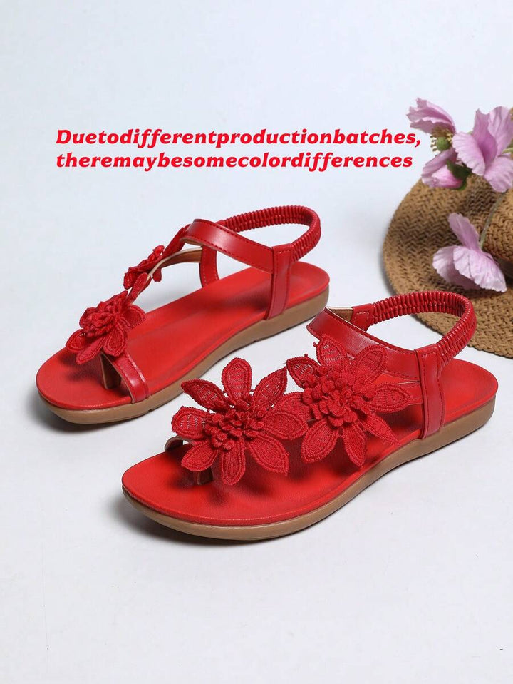 Floréa | Sandalias Ortopédicas con Flores Aplicadas