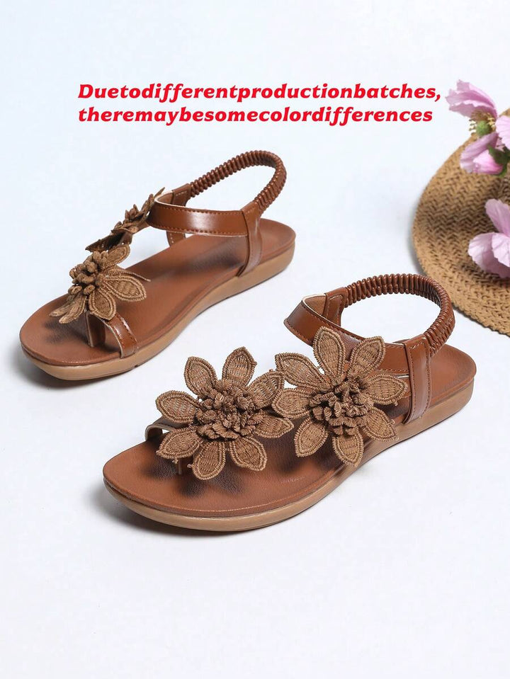 Floréa | Sandalias Ortopédicas con Flores Aplicadas