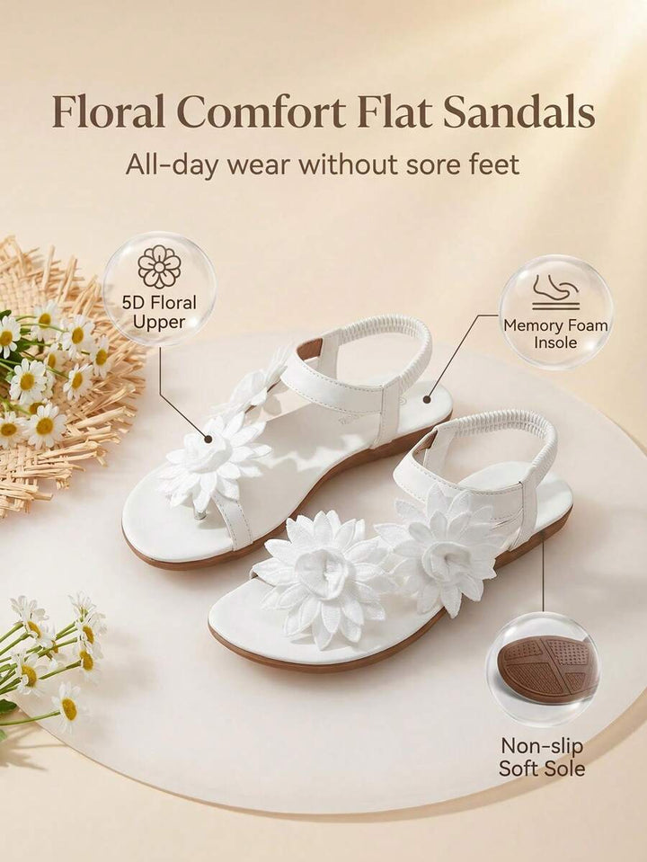 Floréa | Sandalias Ortopédicas con Flores Aplicadas