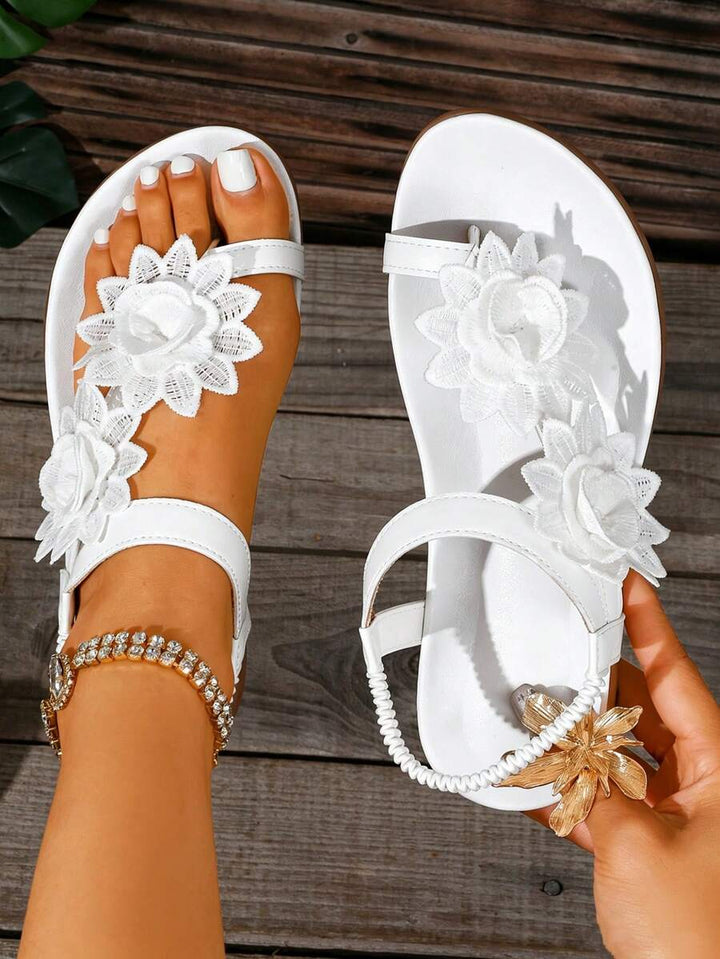 Floréa | Sandalias Ortopédicas con Flores Aplicadas