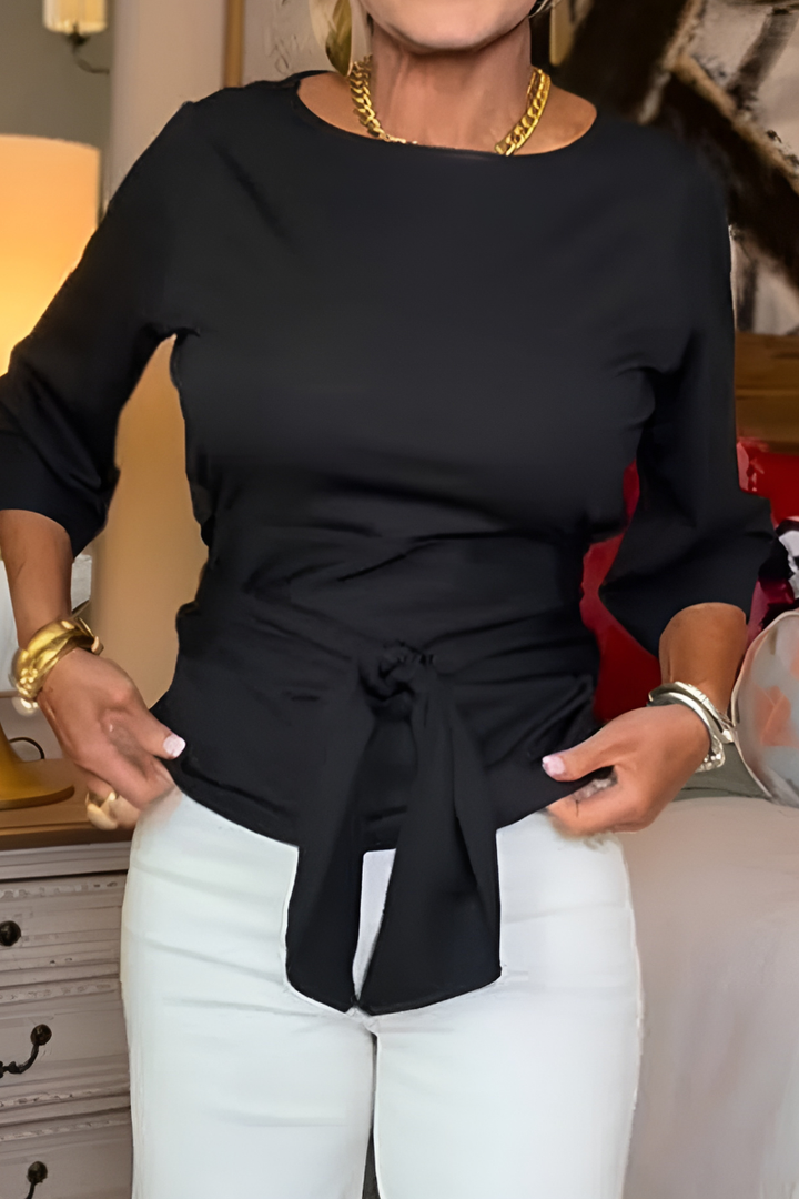 María™ | Top Elegante con Lazo a la Cintura