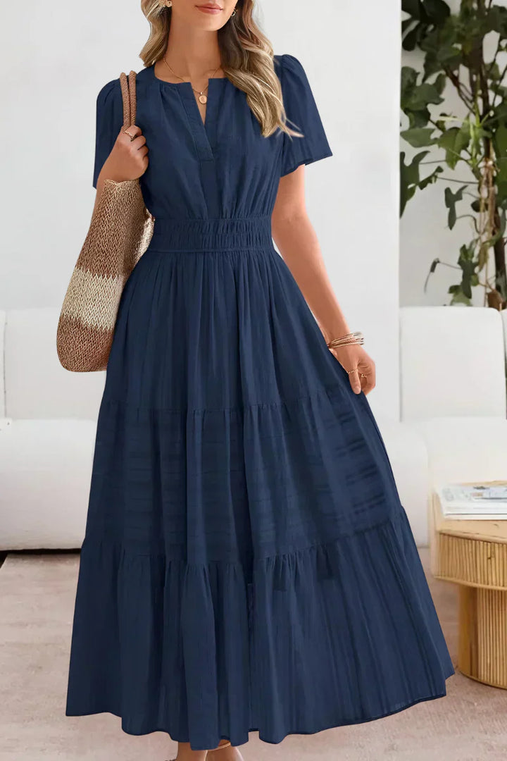 Emma | Vestido maxi con cintura fruncida