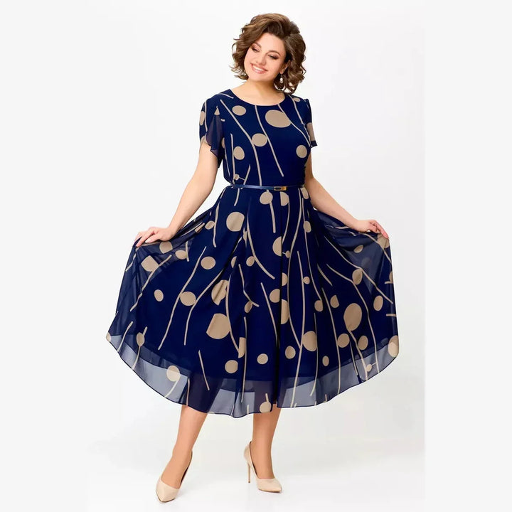 Elena's | Vestido Midi De Gasa