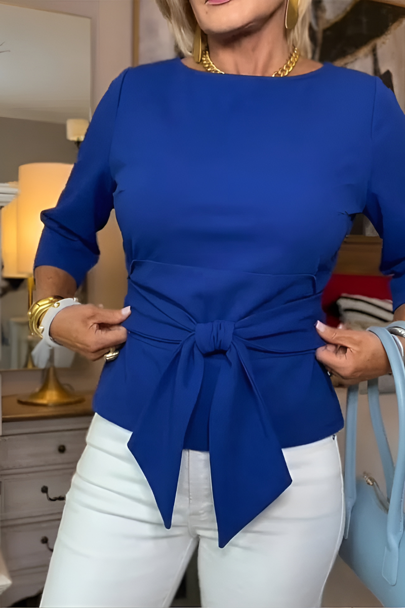 María™ | Top Elegante con Lazo a la Cintura