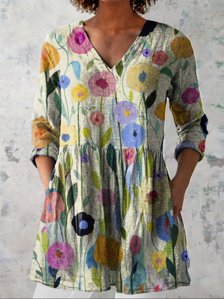 Elena's | Blusa larga con cuello en V