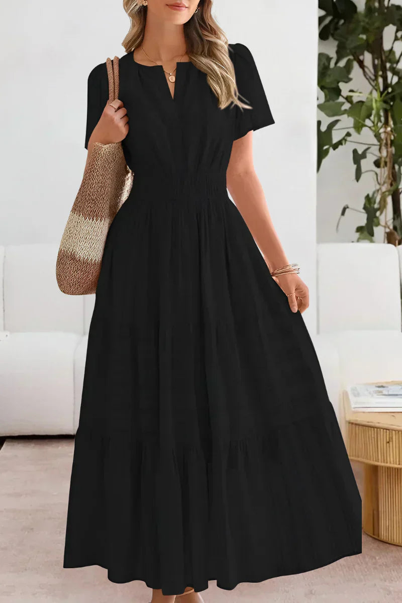 Emma | Vestido maxi con cintura fruncida