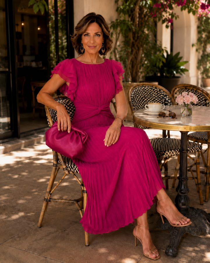 Elena | Vestido Plisado Clásico