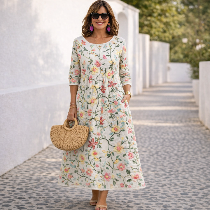 Nelia | Vestido maxi floral