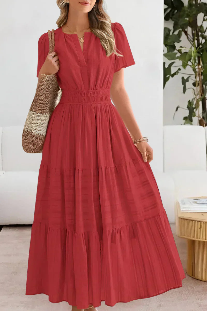 Emma | Vestido maxi con cintura fruncida