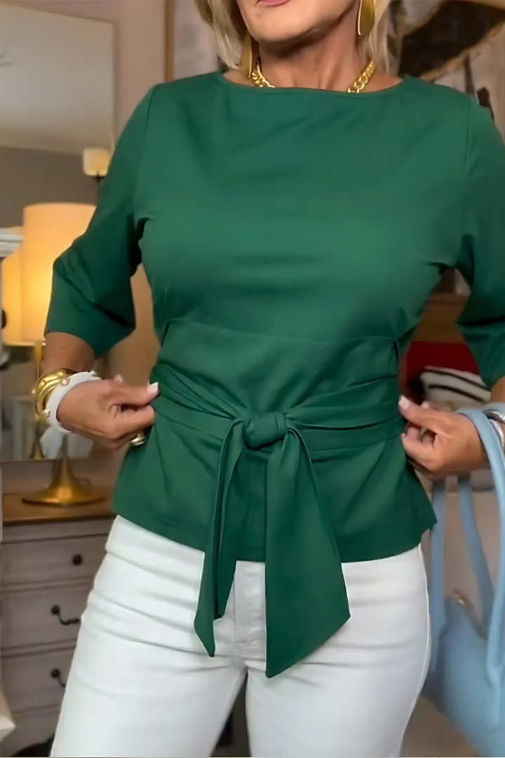 María™ | Top Elegante con Lazo a la Cintura